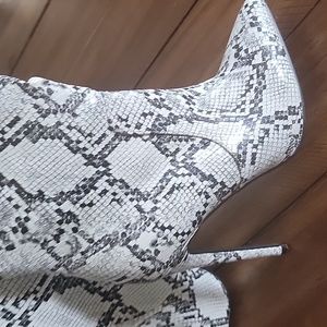 Faux Snakeskin  Boots
